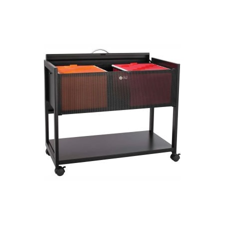 Safco Safco, LOCKING TOP MOBILE TUB FILE, ONE-SHELF, 33.25W X 17D X 27H, BLACK 5353BL